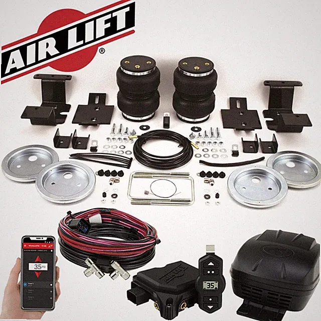 Air Lift 5000 Air Spring Bags & Wireless Compressor 07-18 Silverado Sierra 1500