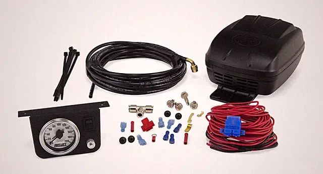 Air Shock Controller 160 PSI Spring Compressor Gauge Panel Air Lines Kit