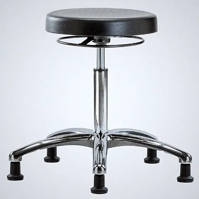 GRAINGER APPROVED Backless Pneumatic Stool,17" W 358G36